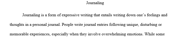 Journal this last week about your overall experience (in life, this class) journaling