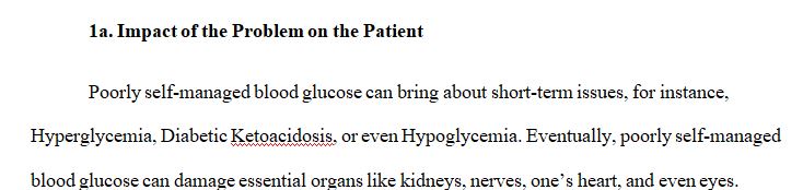 Problem-poor blood glucose self-management