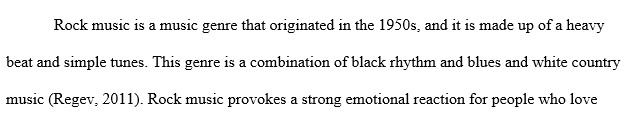 Rock music can be described as a “reflection of society” and has brought people together to support or object to something in American society