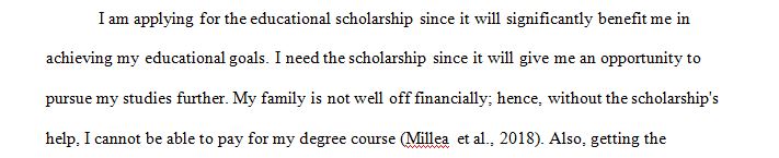 Scholarship essay should include why I need scholarship