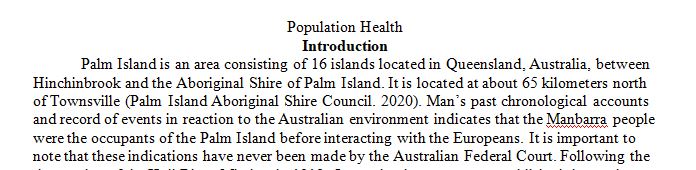 Socioeconomic in Palm Island Indigenous in Queensland