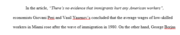 What accounts for the diﬀerence between Peri and Yasenov’s conclusion and Borjas’ conclusion?