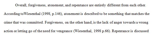 What are the differences between forgiveness, repentance, and atonement