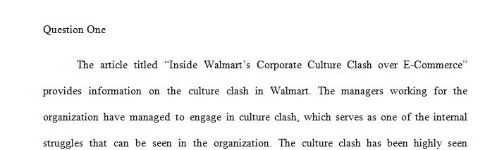 What internal struggles has Walmart faced between their corporate