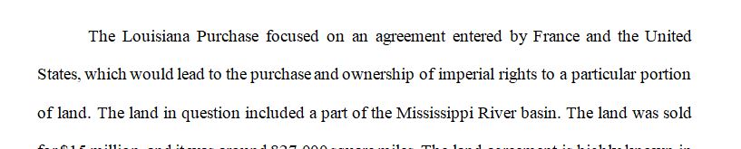 What was the origin of the Louisiana Purchase by the United States in 1803