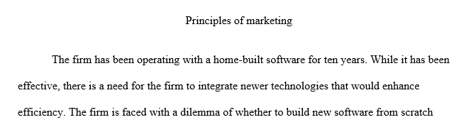 Your task is to create a framework to evaluate all/any short term and longer term costs associated with software ownership. Build versus buy.