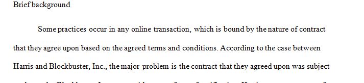 Briefing of a selected business-related U.S. case pertaining to the topic of contract law.